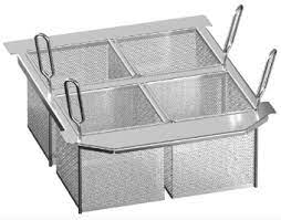 60.75.300 - Kit of 4 perforated 1x6 GN portion baskets and basket frame 2-XS