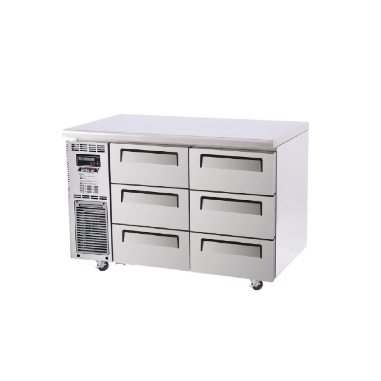 Turbo Air KUR12-3D-6-N Undercounter Drawer Refrigerator – 6 Drawers, Chiller, Front Breathing, Self-Cleaning Condenser