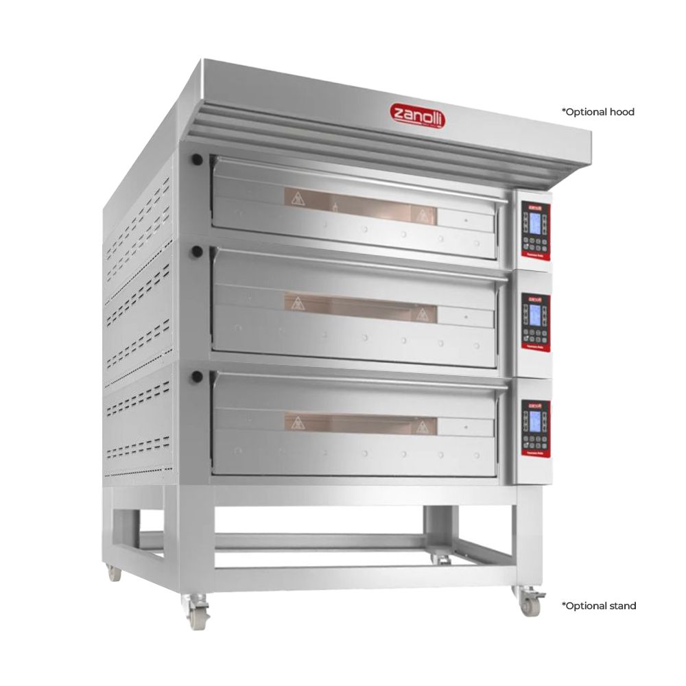Zanolli Teorema Polis 6/MC26-2/MC18-1 Multi-height Triple Deck Bakery Oven – 6 + 6 + 6 Tray (400 x 600) Capacity