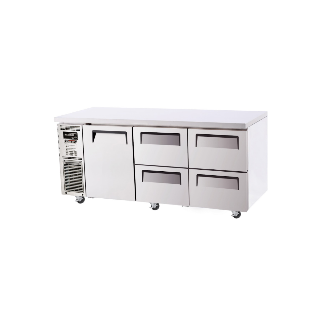 Turbo Air KUR18-2D-4-N Undercounter Drawer Refrigerator – 1 Door / 4 Drawers, Chiller, Front Breathing, Self-Cleaning Condenser