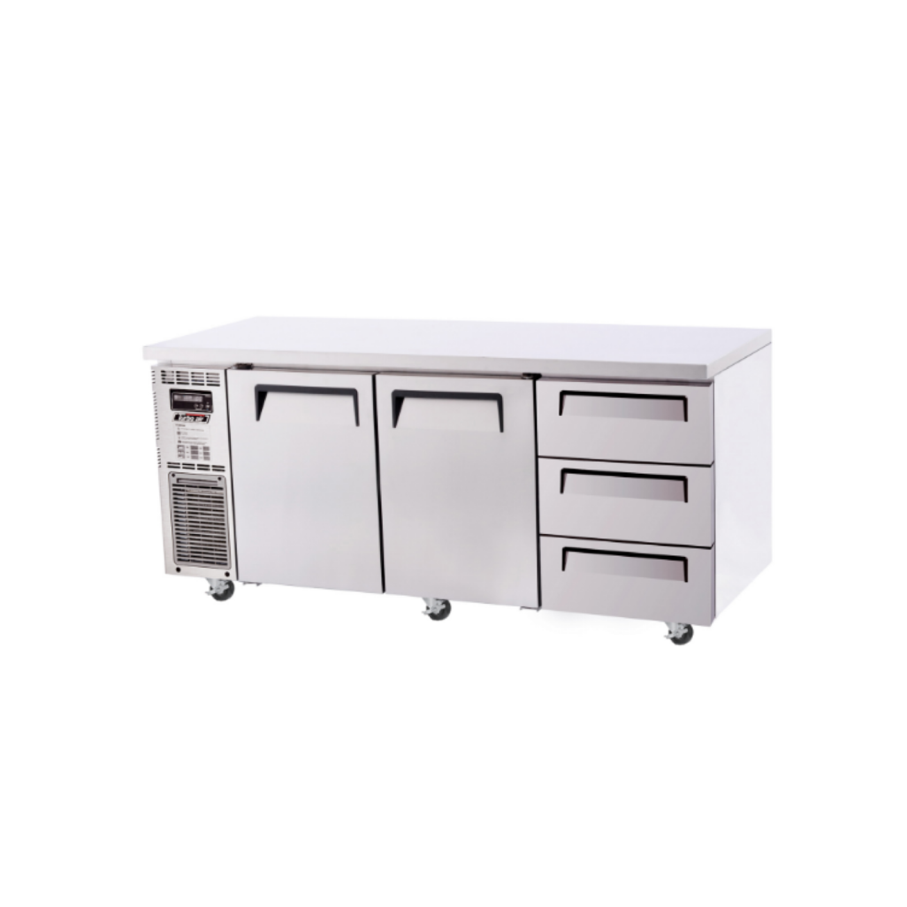 Turbo Air KUR18-3D-3-N Undercounter Drawer Refrigerator – 2 Doors / 3 Drawers, Chiller, Front Breathing, Self-Cleaning Condenser
