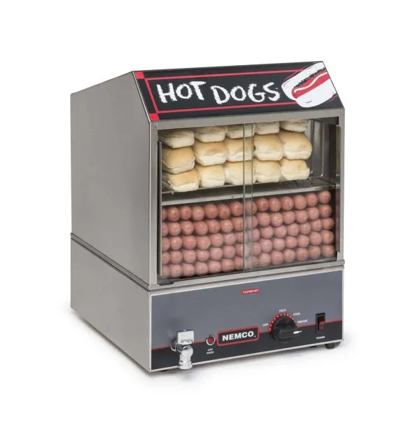 NEMCO NME-8300-230 Commercial Hot Dog Steamer Hot Dog Capacity 150 / 30