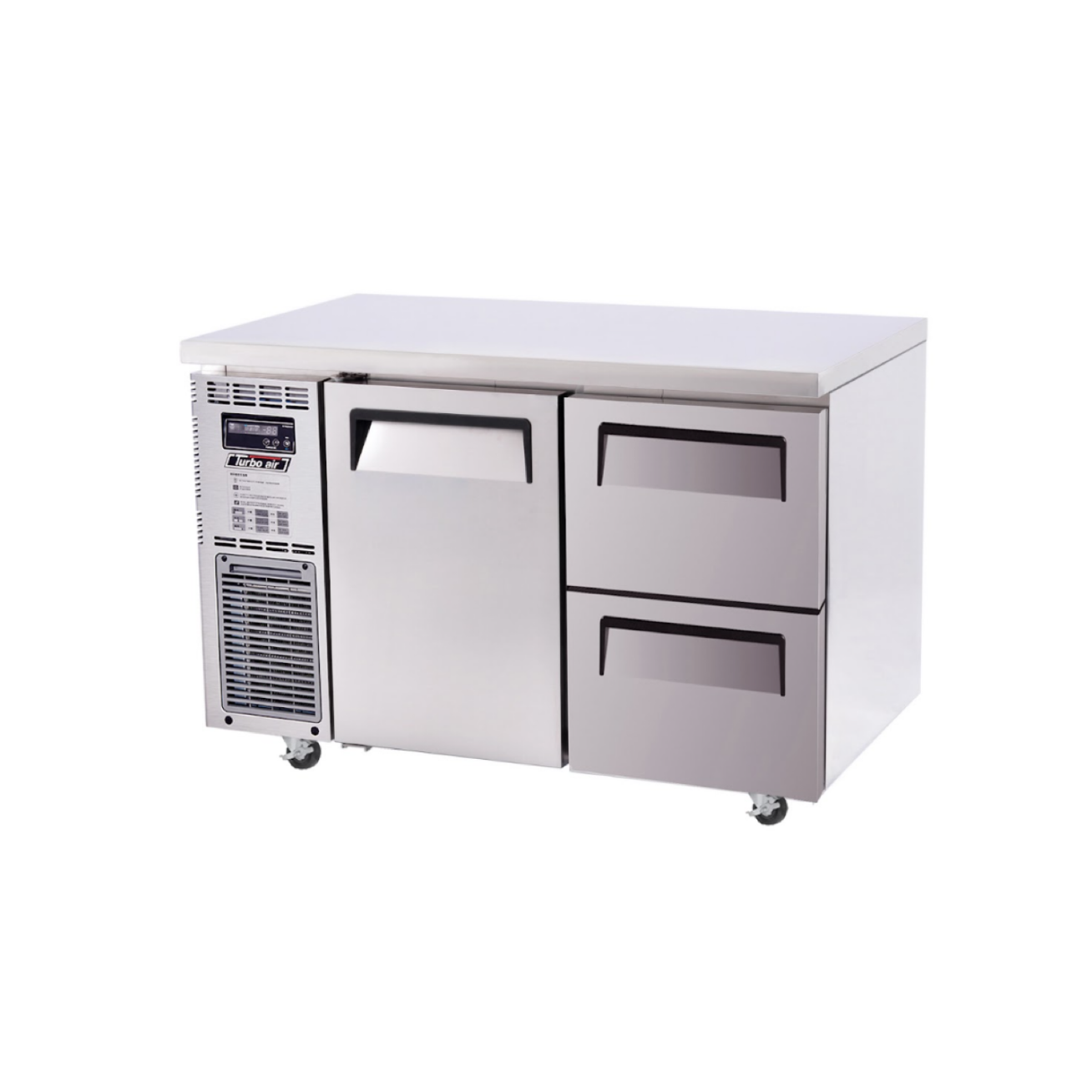Turbo Air KUR12-2D-2-N Undercounter Drawer Refrigerator – 1 Door / 2 Drawers, Chiller, Front Breathing, Self-Cleaning Condenser