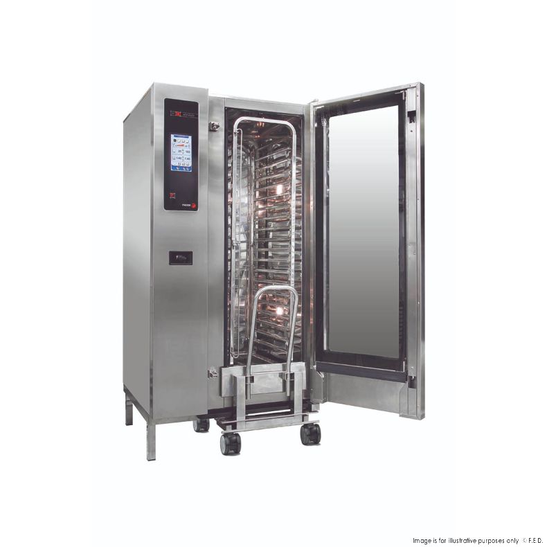 Ex-Showroom: Fagor Advanced Plus Gas 20 Trays Touch Screen Control Combi Oven with Cleaning System - APG-201-VIC985