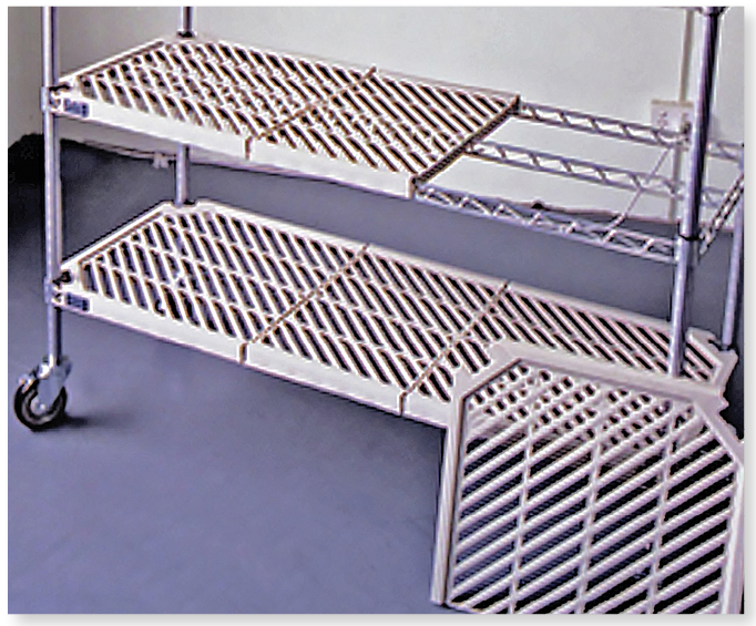 4 Shelf Atlas Plastic Mat Shelving Kits (includes 4 plastic mat shelves, four posts 1830mm high) – 455 DEEP - 760mm