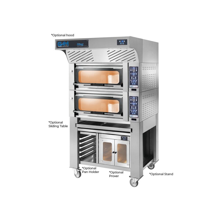 GAM Azzurro Bakery 2 - 2 Double Deck Bakery Oven – 2 + 2 Tray (400 x 600) Capacity - FORABAK2TR400-2