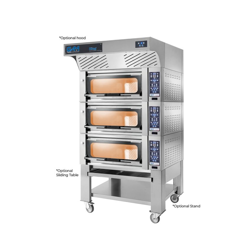 GAM Azzurro Bakery 2 - 3 Triple Deck Bakery Oven – 2 + 2 + 2 Tray (400 x 600) Capacity - FORABAK2TR400-3