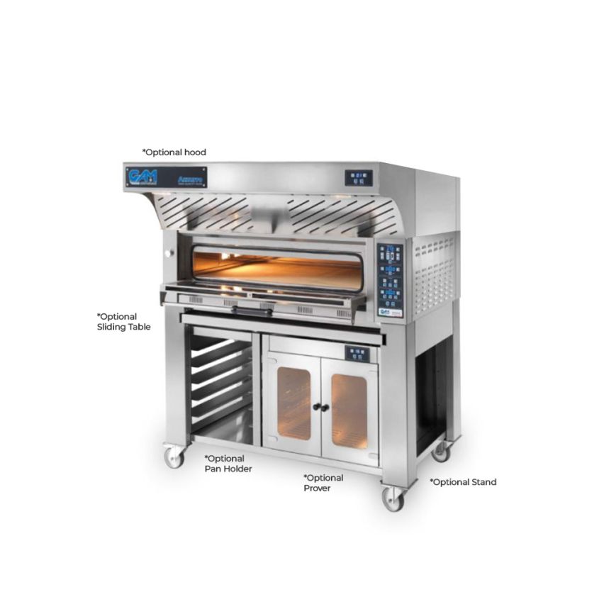 GAM Azzurro 4 Electric Single Deck Pizza Oven – 4 Pizza Capacity - FORA4TR400A-1