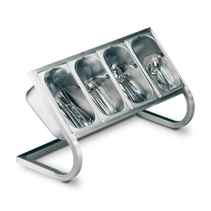 BA-4XGN - Hupfer Cutlery Holder. Table Top with 4 Cutlery Containers