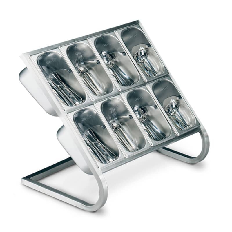 BA-8XGN - Hupfer Cutlery Holder. Table Top with 8 Cutlery Containers