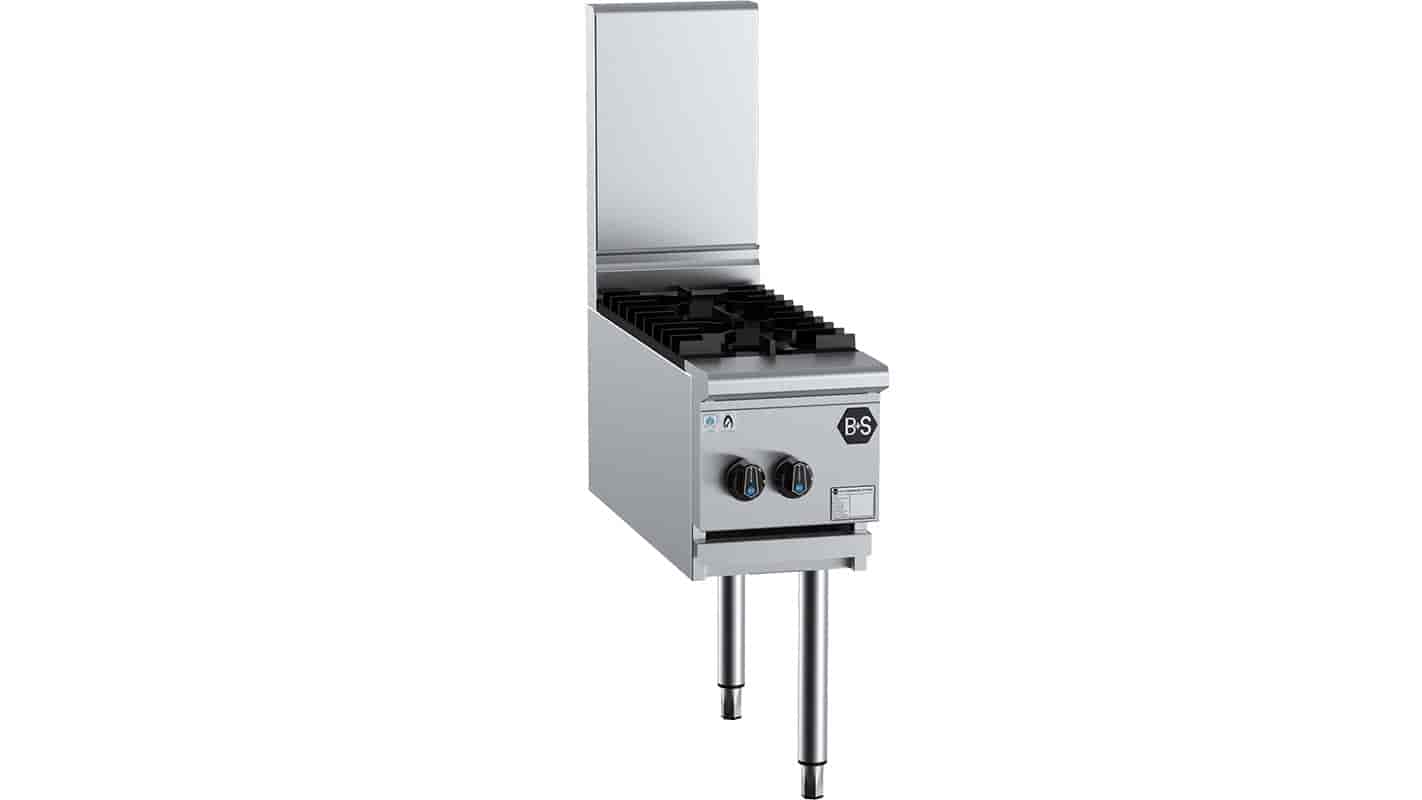 B+S Black BAWBT-SB2R - 2 Burner Boiling Top Right Side Wok Attachment
