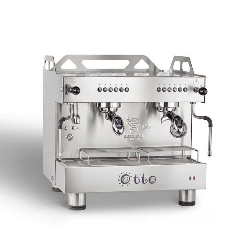 Bezzera OTTO Silver Compact 2 Group Espresso Machine BZOTTOCDE2IS1