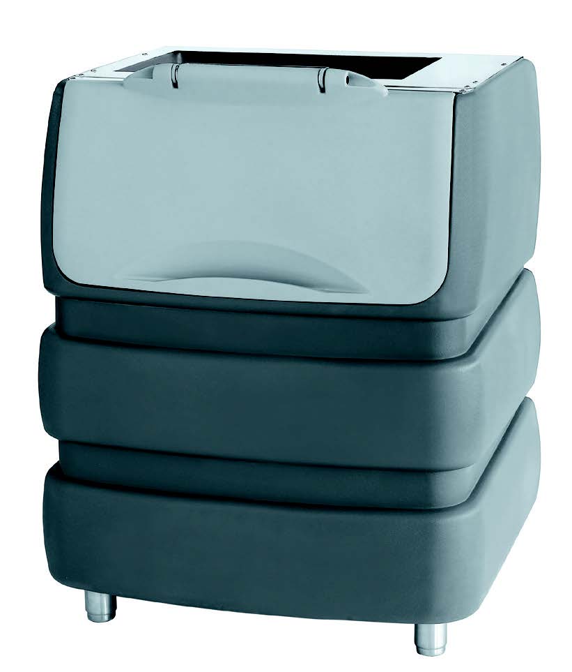 BIN240PE-GREY - Brema 180Kg Storage Bin in Grey. Requires Cover Assembly