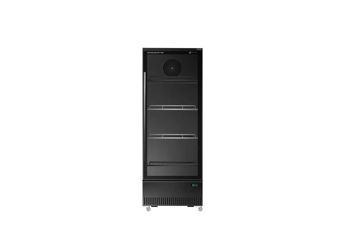 SKOPE BME300N-A ActiveCore SlimLine - 1 Upright Glass Door Fridge - WHITE