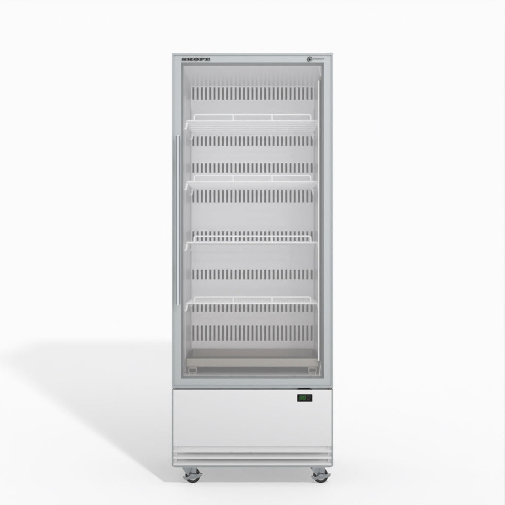Skope BME600N-A 1 Glass Door Display or Storage Fridge WHITE