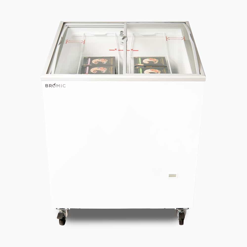 Display Chest Freezer - 176L - Curved Glass Top