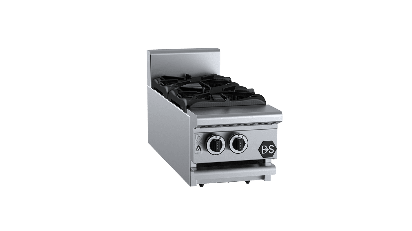 B+S Black BT-SB2BM - Two Burner Boiling Top Bench Mounted