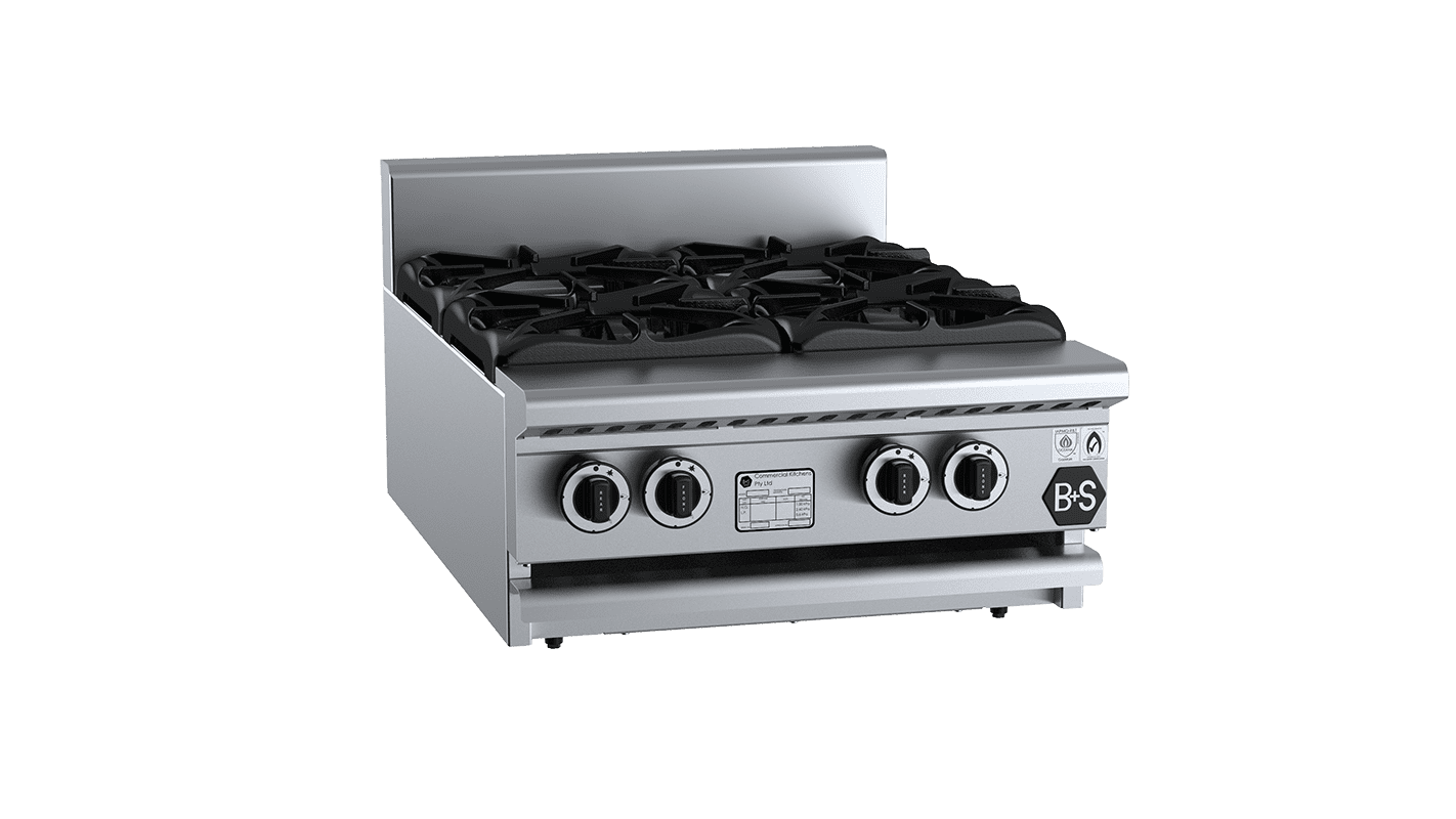 B+S Black BT-SB4BM - 4 Burner Boiling Top Bench Mounted