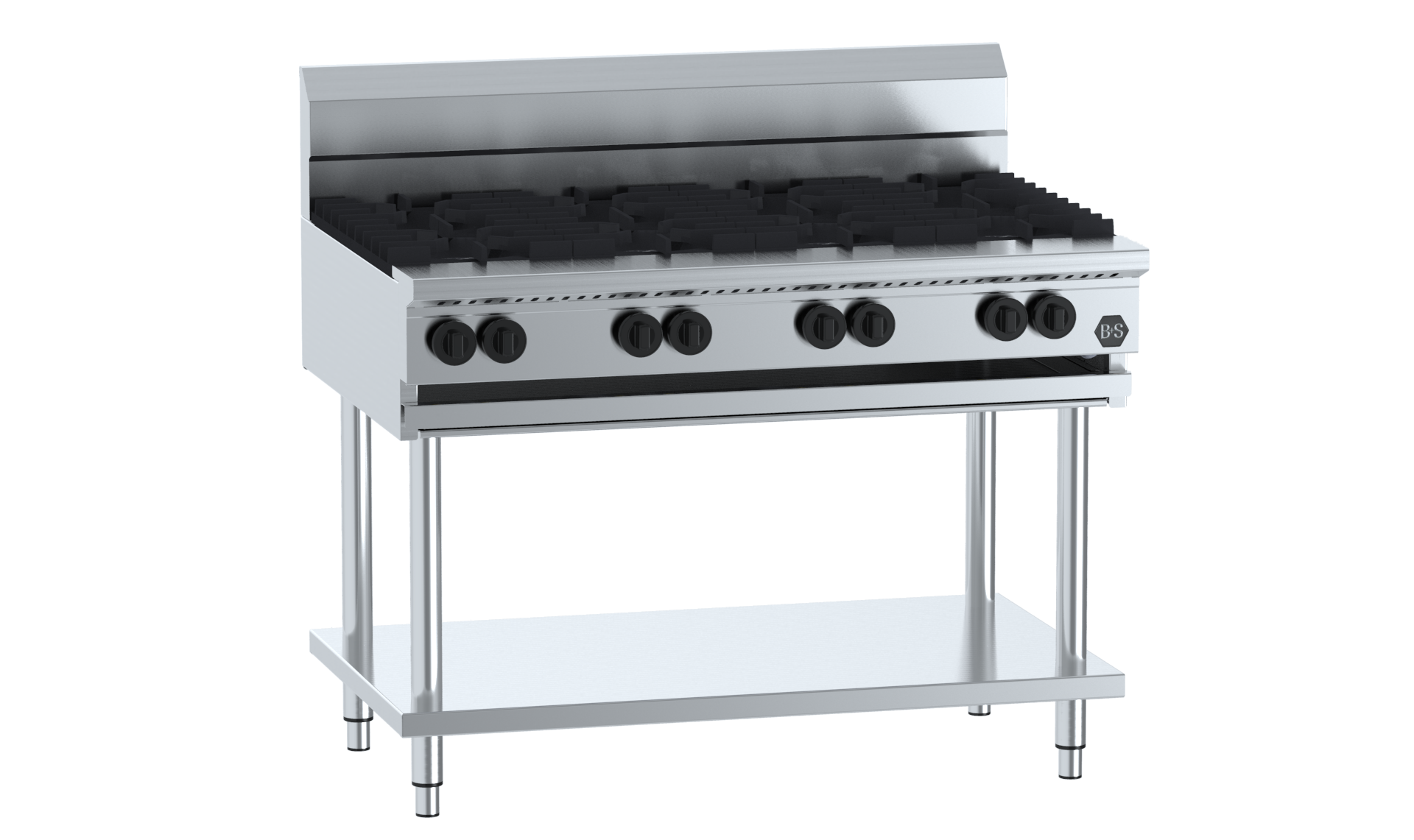 B&S BLACK BT-SB8 Eight Burner Boiling Top