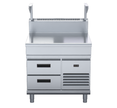 Waldorf 800 Series BT8900S-RB - 900mm Bench Top With Salamander Support  Refrigerated Base