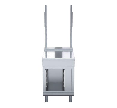 Waldorf 800 Series BTL8600S-CB - 600mm Bench Top With Salamander Support Low Back Version  Cabinet Base