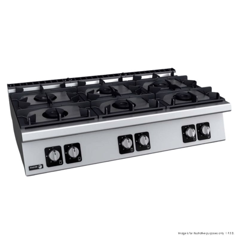 Ex-Showroom: Fagor Kore 700 Series Bench Top 6 Gas Burners - C-G760H-VIC936