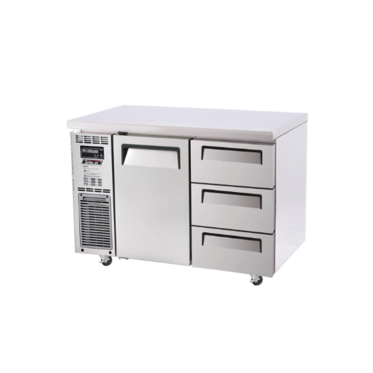 Turbo Air KUR12-3D-3-N Undercounter Drawer Refrigerator – 1 Door / 3 Drawers, Chiller, Front Breathing, Self-Cleaning Condenser