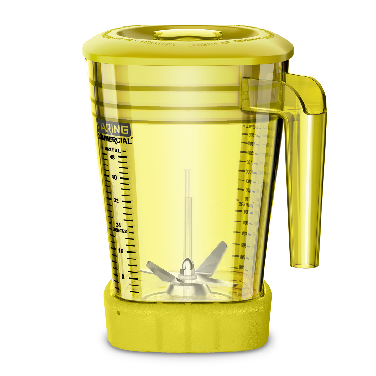Waring CAC93X-03 48 oz. Yellow Copolyester Container with Blade and Lid (for Xtreme MX Series Blenders)