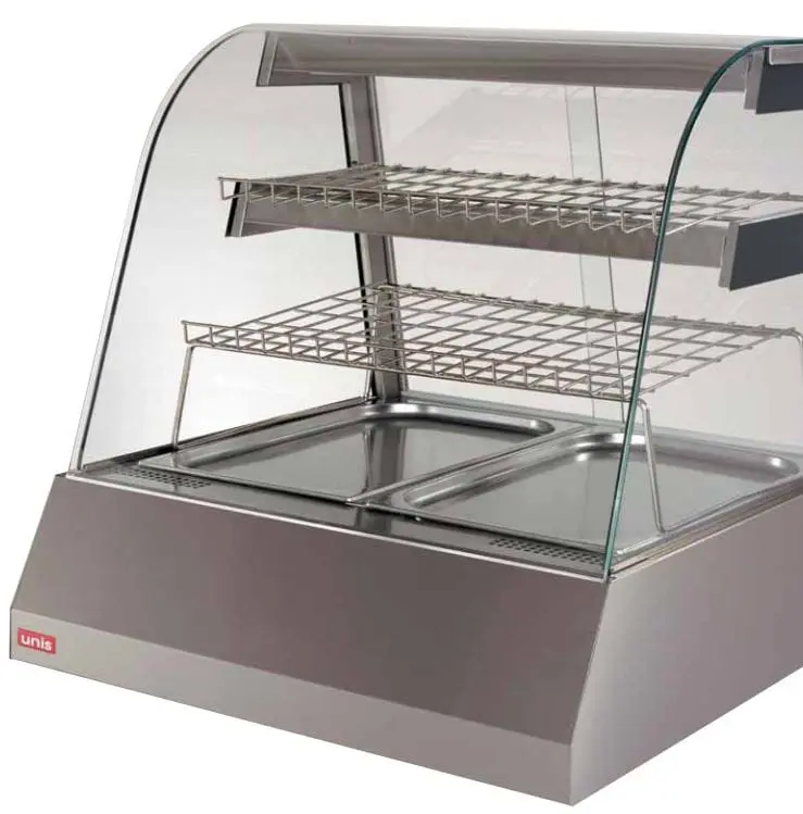 Unis Kentucky Hot Food Display Cabinet Square 3 Tray HOT