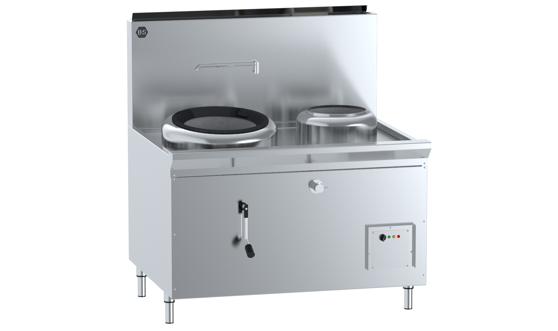 B&S BLACK CCF-HP1 Single Hole Hi Pac Wok