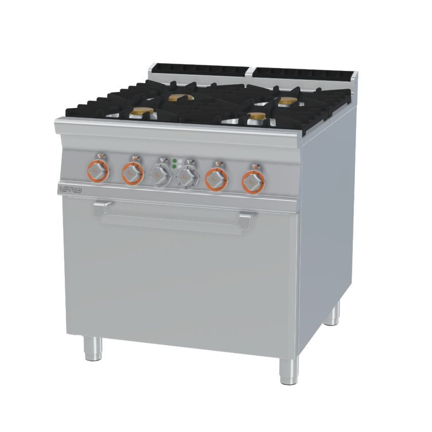 Lotus CF4-98GE 4 Burner Gas Range with Electric Oven