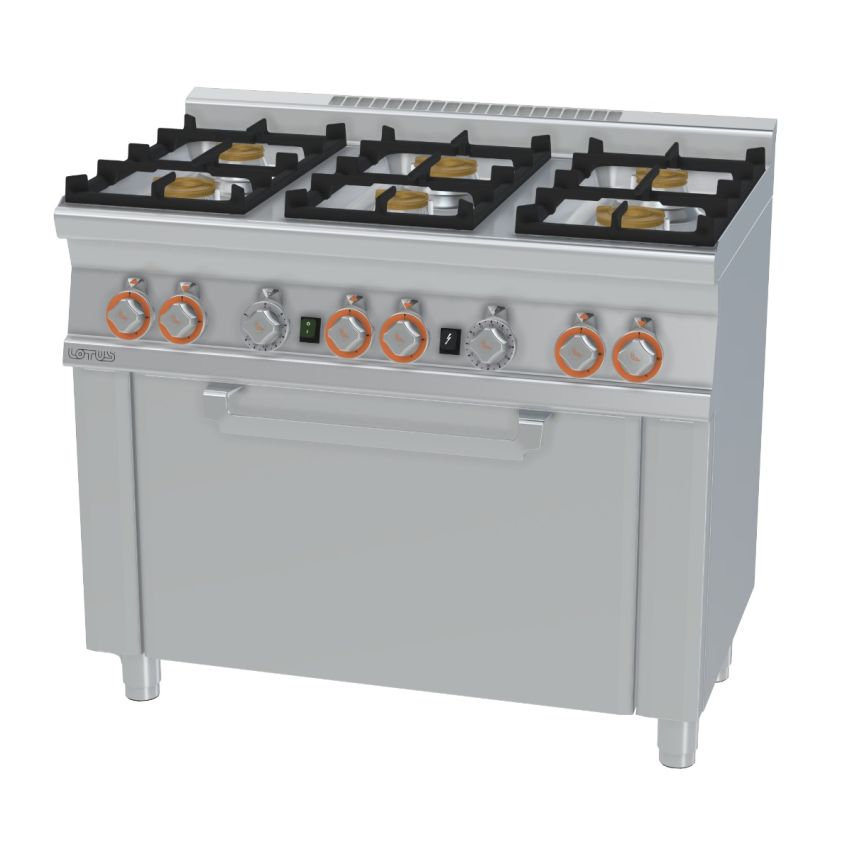 Lotus CF6-610G 6 Burner Gas Range with Oven