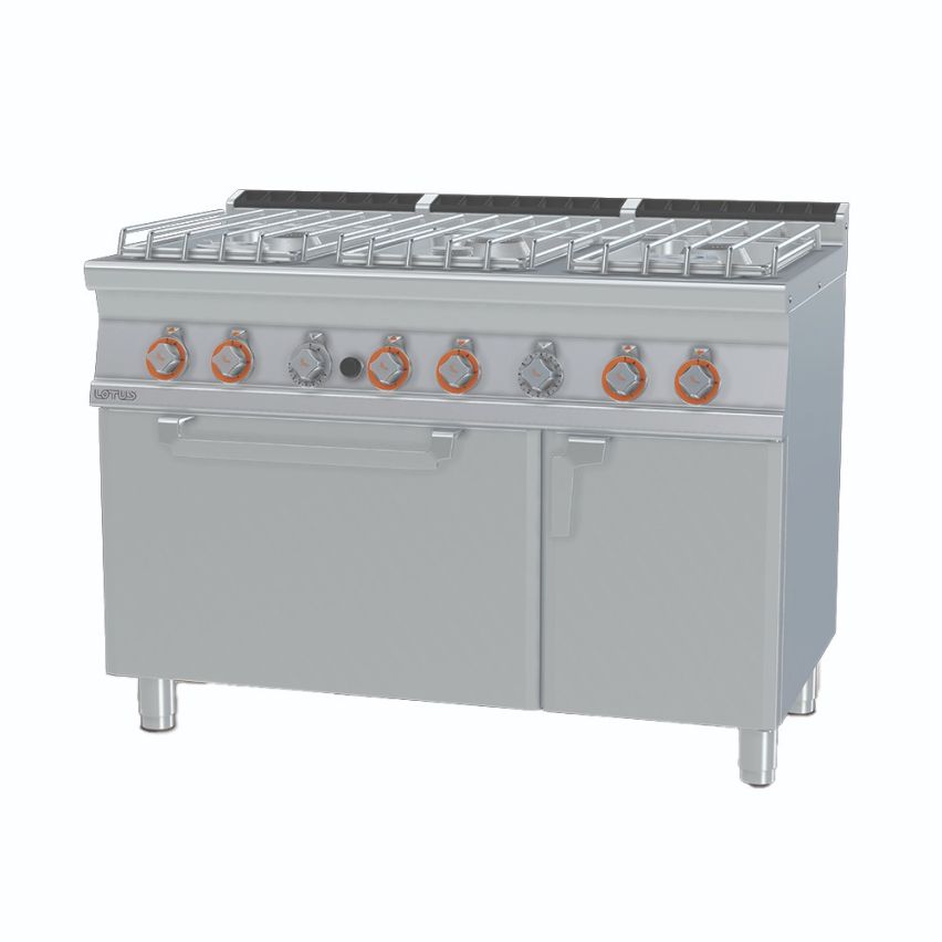 Lotus CF6-712GPV 6 Burner Gas Range with Oven