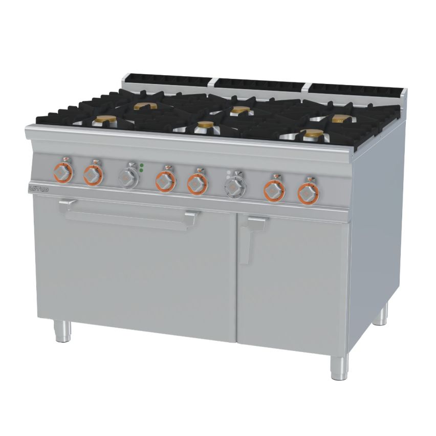 Lotus CF6-912GEV 6 Burner Gas Range with Electric Oven