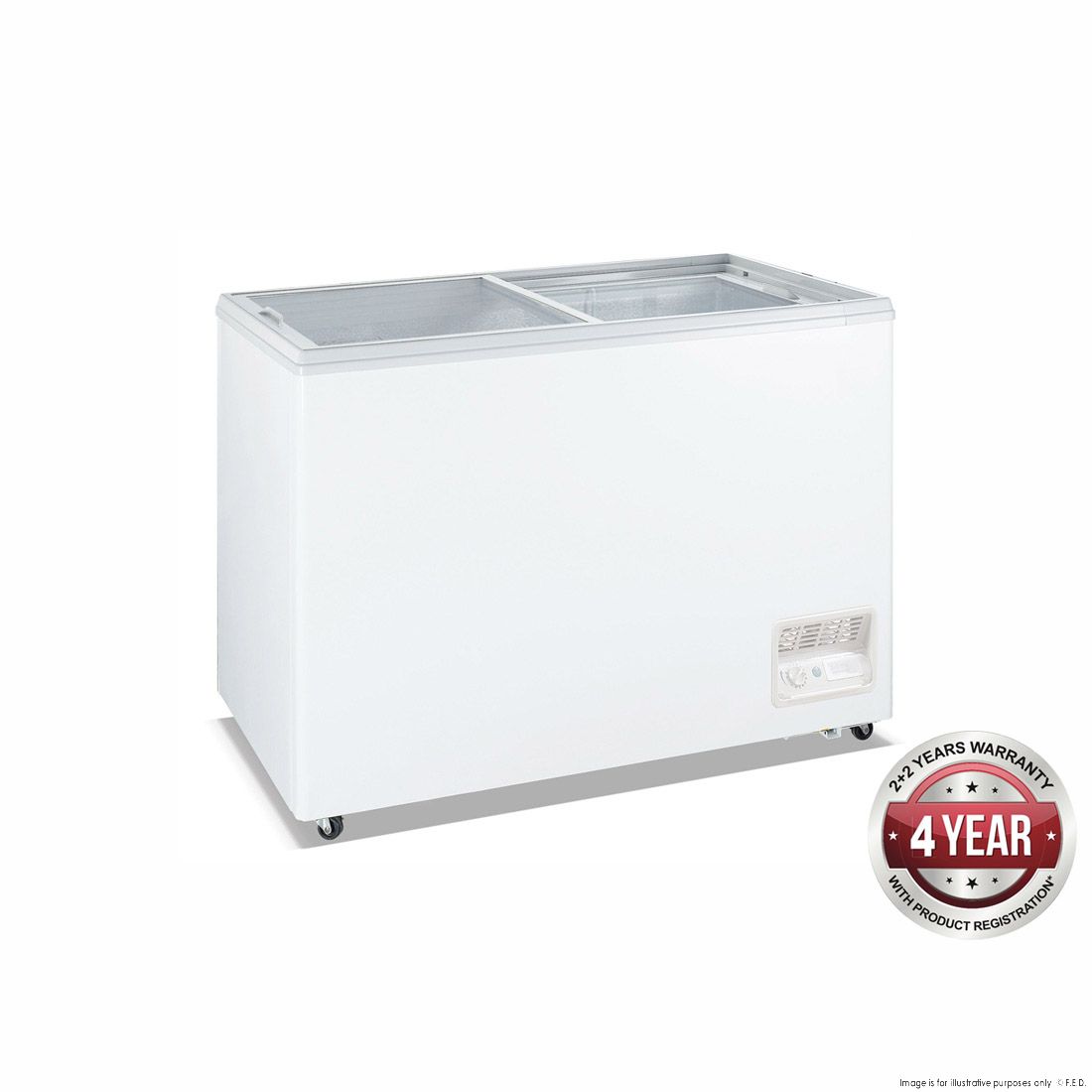 Thermaster Heavy Duty Chest Freezer With Glass Sliding Lids - Wd-520F