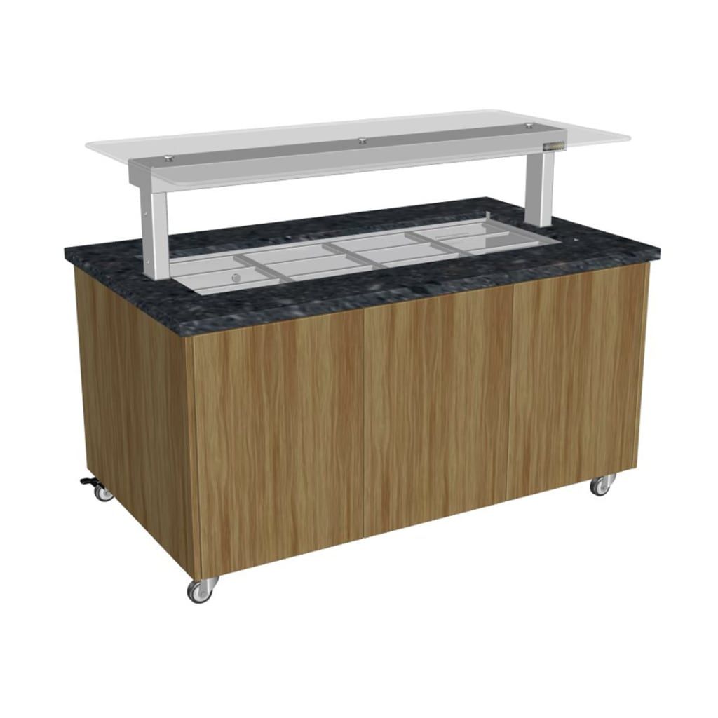 Culinaire Heated Mobile Island Buffet - 4 Module CH.IBGJ.BMC.U.GSF.4