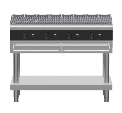 Waldorf Bold CHLB8120G-LS - 1200mm Gas Chargrill Low Back Version - Leg Stand