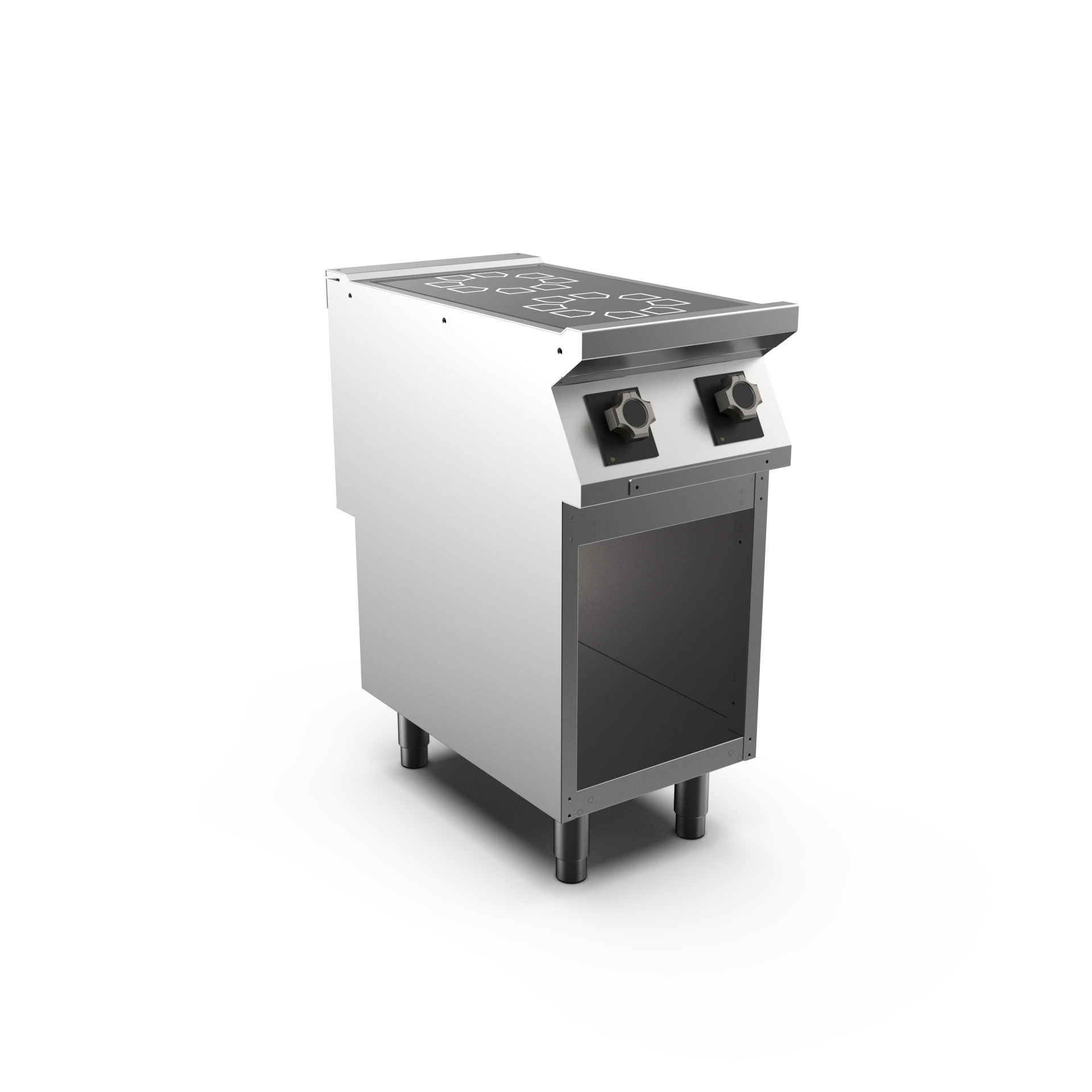 CI94EGE - Mareno M1 90 Series 2 Zone Ego Induction Top on open stand