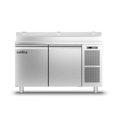 Coldline Prep Station with inbuilt GN1/3 pan holder & stainless steel worktop 2 Door EN60x40 TV13/1MZ-1/3