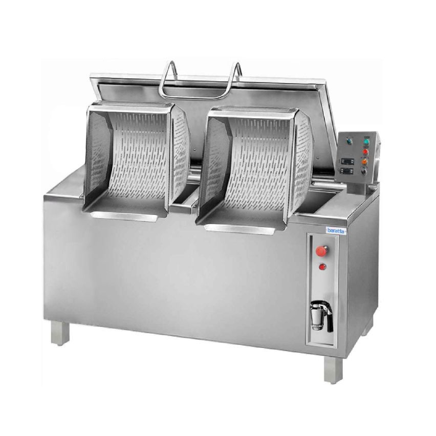 Baratta CPER2-402 Electric Single Tank 400 Litre Bulk Cooker with Double Basket Auto Lift - 453120165