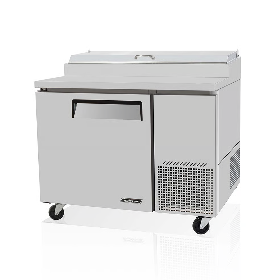 Turbo Air CTPR-44SD-N Pizza Prep Refrigerator – 1 Door, Chill Air Over Pans, Stainless Steel, Self-Cleaning Condenser