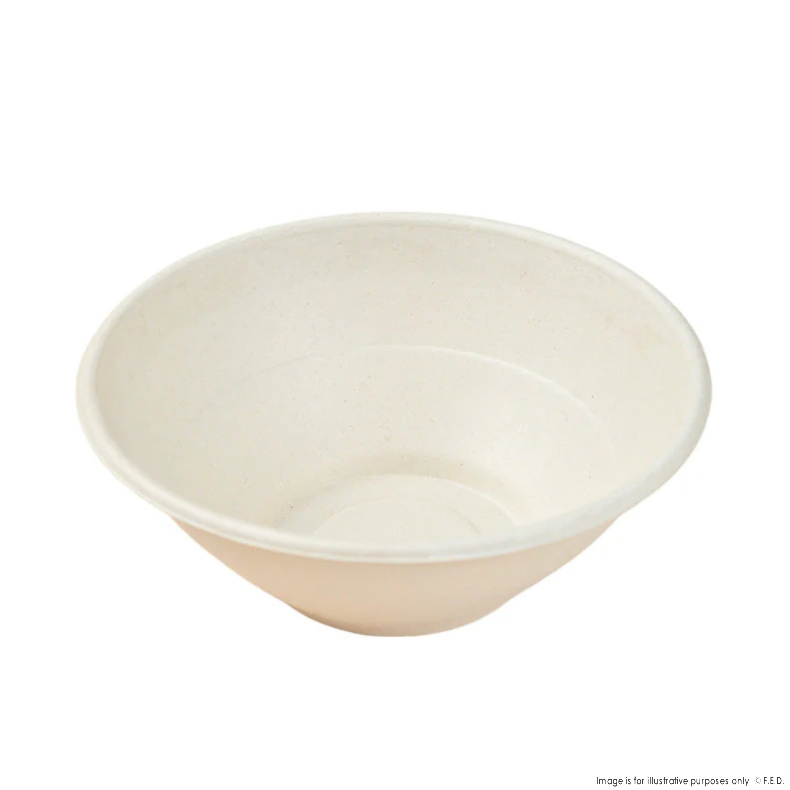 PakMax 40oz Deep Sugarcane Bowl - DB-198-40W