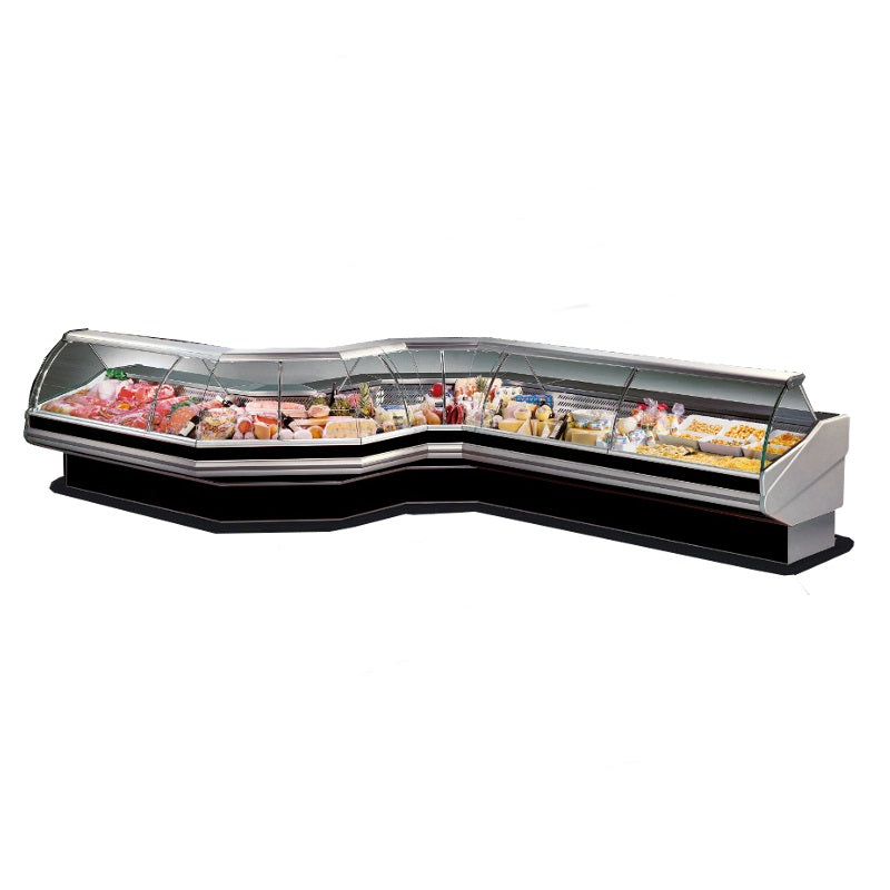ItaliaCool Coner External Glass - Curved Front Glass Deli Display - CN90E