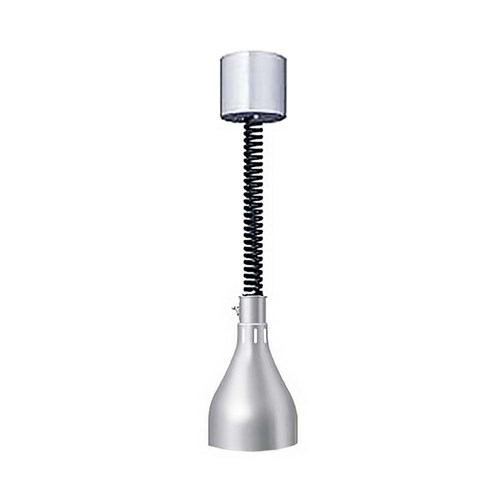 DL-500-RL-CH/BK Hatco Decorative Heat Lamp Glossy Grey Retractable Cord Adjusts between 762mm & 1740mm