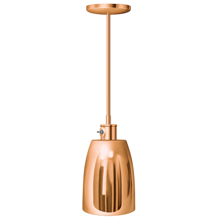 DL-600-CL/BCOPPER Hatco Decorative Heat Lamp Bright Copper Cord Mount Overall Length 1829mm