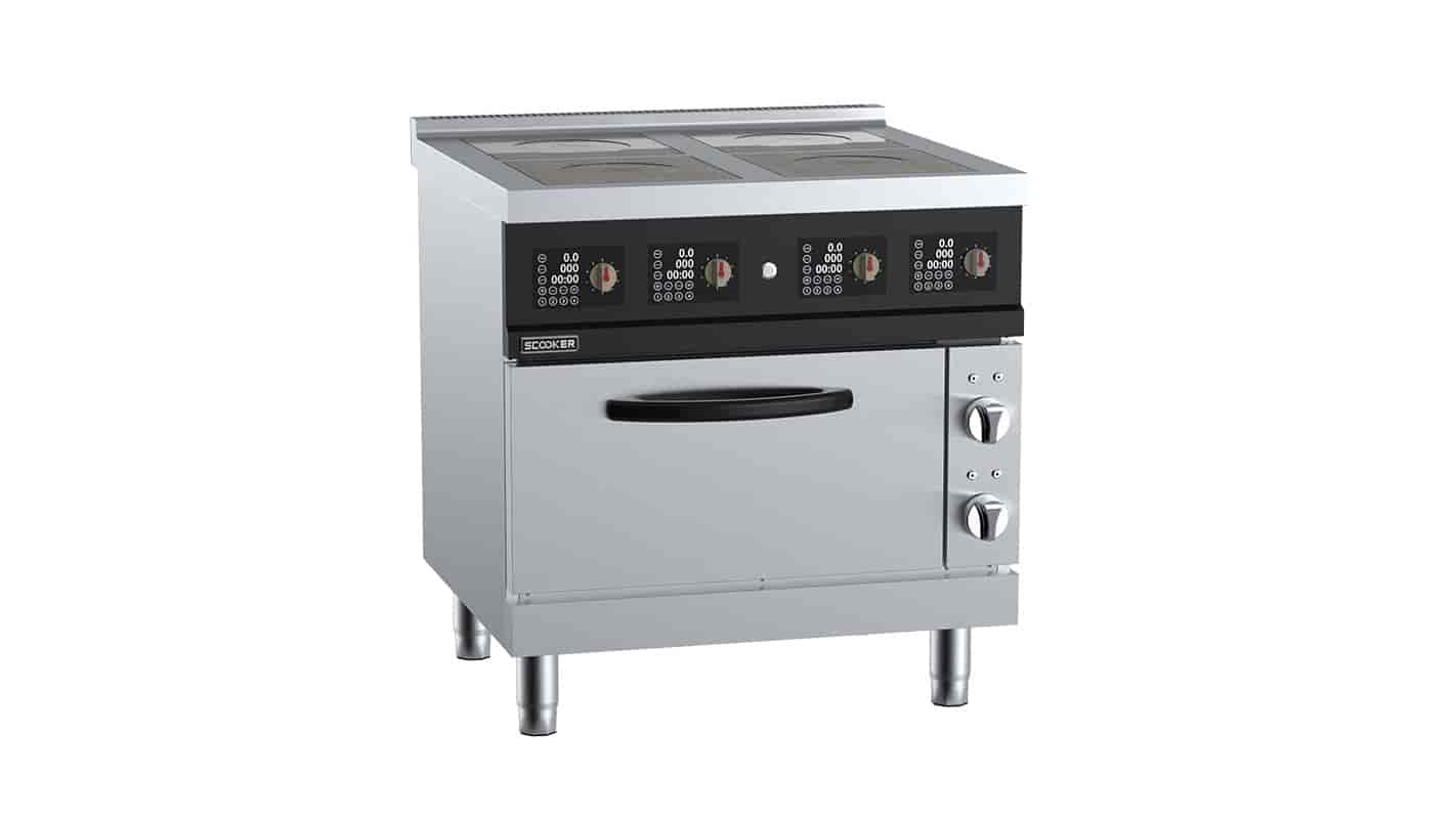 SCooker DLGBJ4N-C14D6 - Electric Infrared Four Zone Boiling Top With Oven 14.6kw