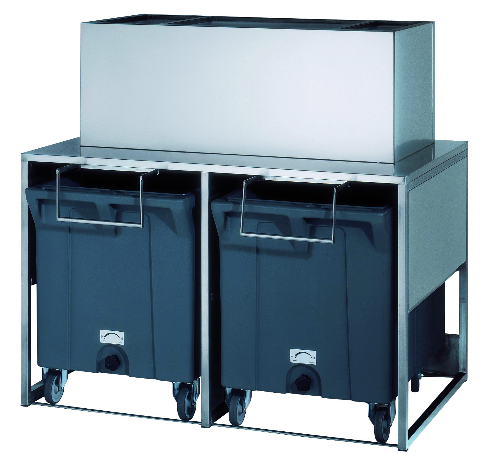 DRB100 - Brema 125Kg Storage Bin With Two Rollers. Requires Cover Assembly