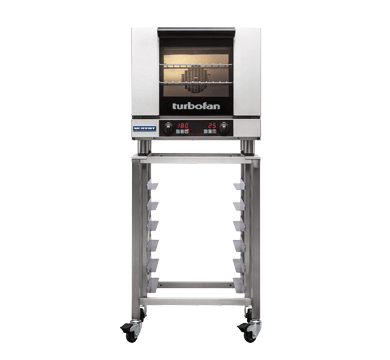 Turbofan E23D3 and SK23 Stand - Half Size Tray Digital Electric Convection Oven on a Stainless Steel Stand