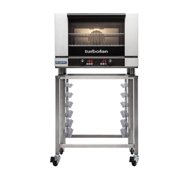 Turbofan E27D2 - Full Size Tray Digital Electric Convection Oven on a Stainless Steel Stand