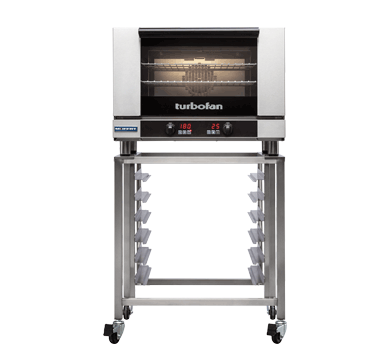 Turbofan E27D3 - Full Size Tray Digital Electric Convection Oven on a Stainless Steel Stand